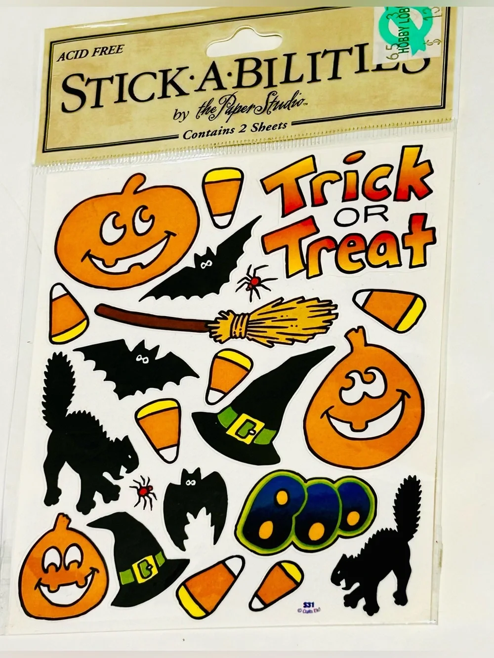 Halloween Skull Fake Book Box Gothic + Sticker Lot & More